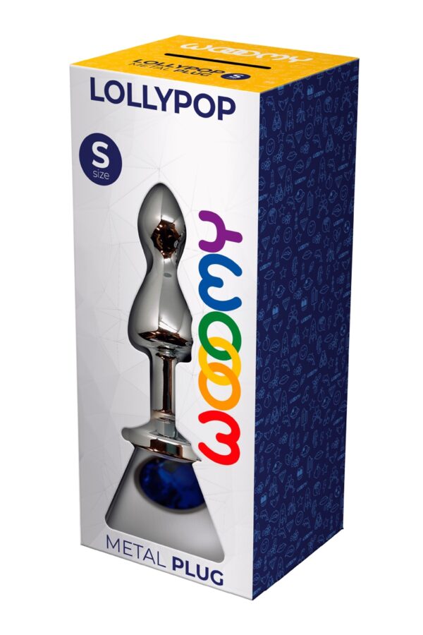 Plug bijou Lollypop bleu S – Wooomy - 94edenstreet.com - sexshop en ligne