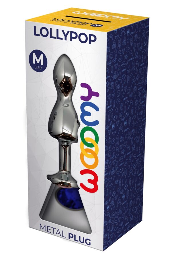 Plug bijou Lollypop bleu M – Wooomy - 94edenstreet.com - sexshop en ligne