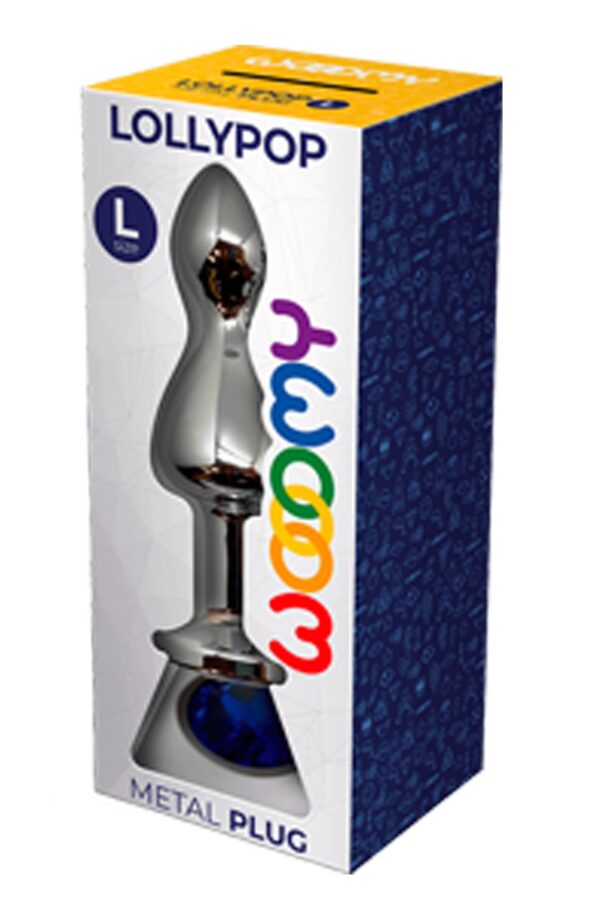 Plug bijou Lollypop bleu L - Wooomy – Image 3