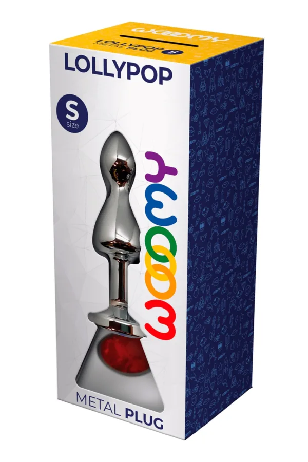 Plug bijou Lollypop rouge S – Wooomy - 94edenstreet.com - sexshop en ligne