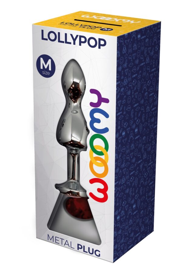 Plug bijou Lollypop rouge M - Wooomy – Image 3