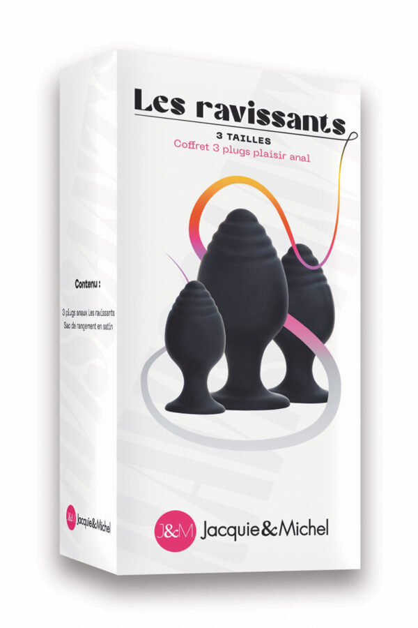 Coffret 3 plugs anal Les ravissants – Jacquie et Michel - 94edenstreet.com - sexshop en ligne