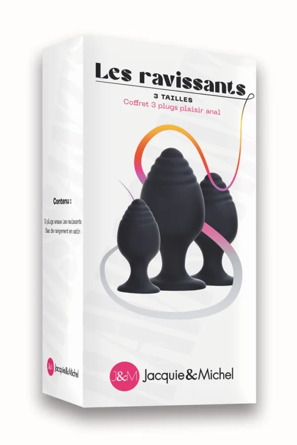 Coffret 3 plugs anal Les ravissants – Jacquie et Michel - 94edenstreet.com - sexshop en ligne