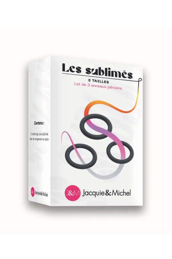 Set de 3 cockrings Les sublimés – Jacquie et Michel - 94edenstreet.com - sexshop en ligne