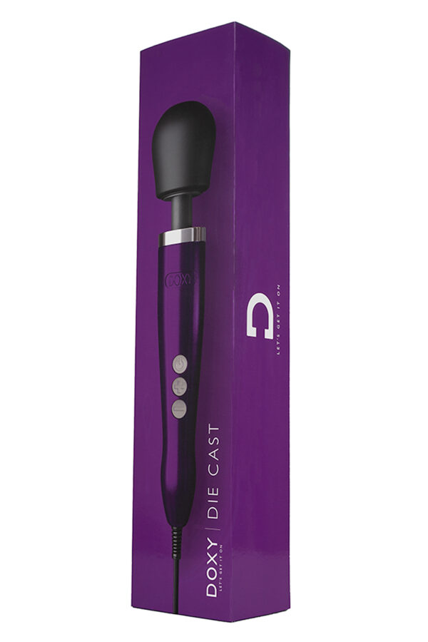 Vibro Wand Doxy Die Cast Violet - 94edenstreet.com - sexshop en ligne