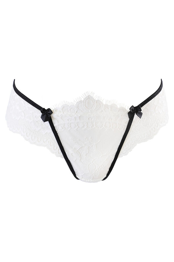 String dentelle blanc V-10488 – Axami - 94edenstreet.com - sexshop en ligne