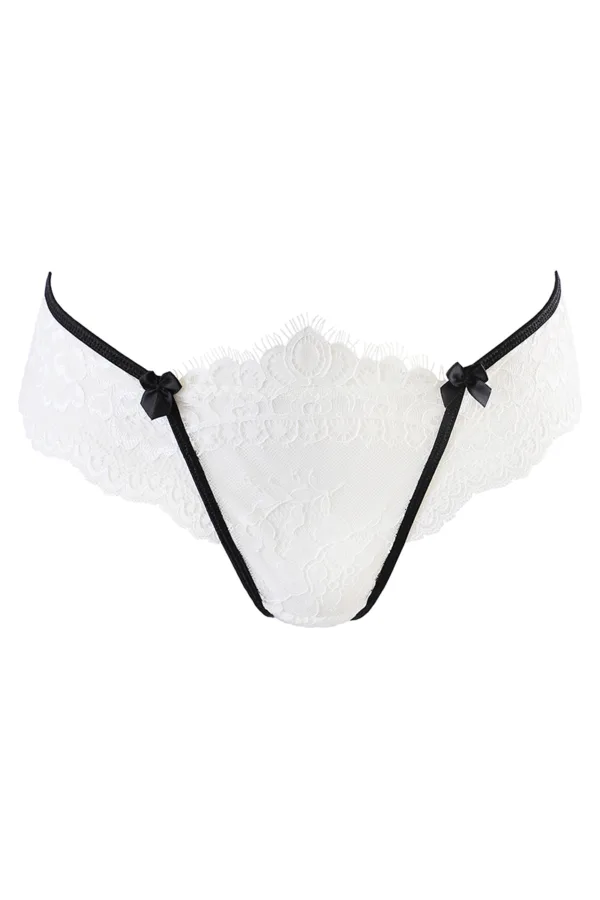 String dentelle blanc V-10488 – Axami - 94edenstreet.com - sexshop en ligne