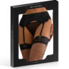 Porte-jarretelles en dentelle avec string noir - 94edenstreet.com - sexshop en ligne