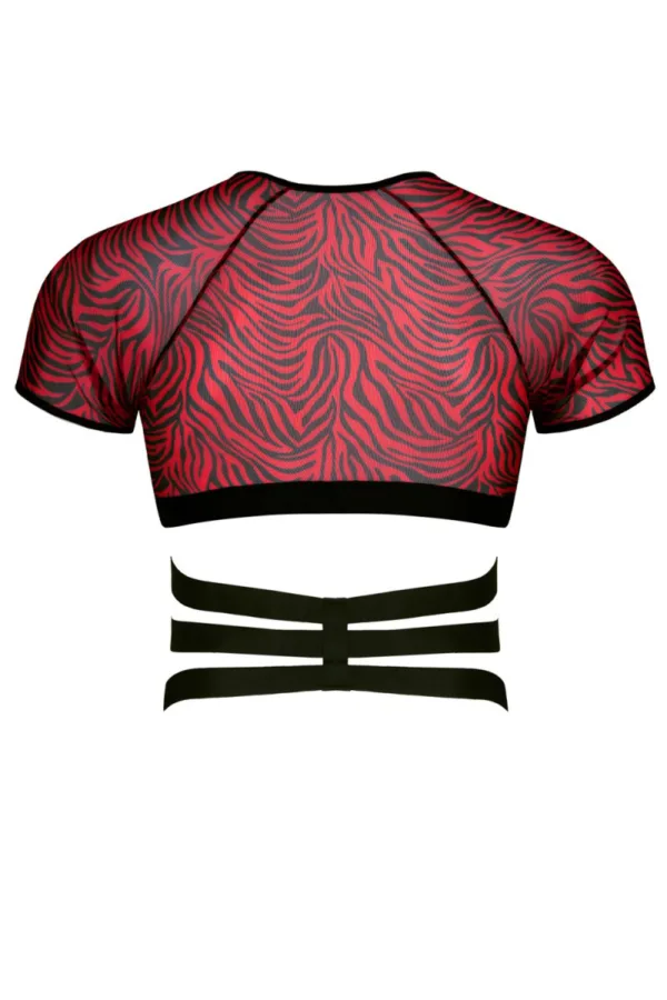 Top à manches courtes & harnais – Regnes - 94edenstreet.com - sexshop en ligne