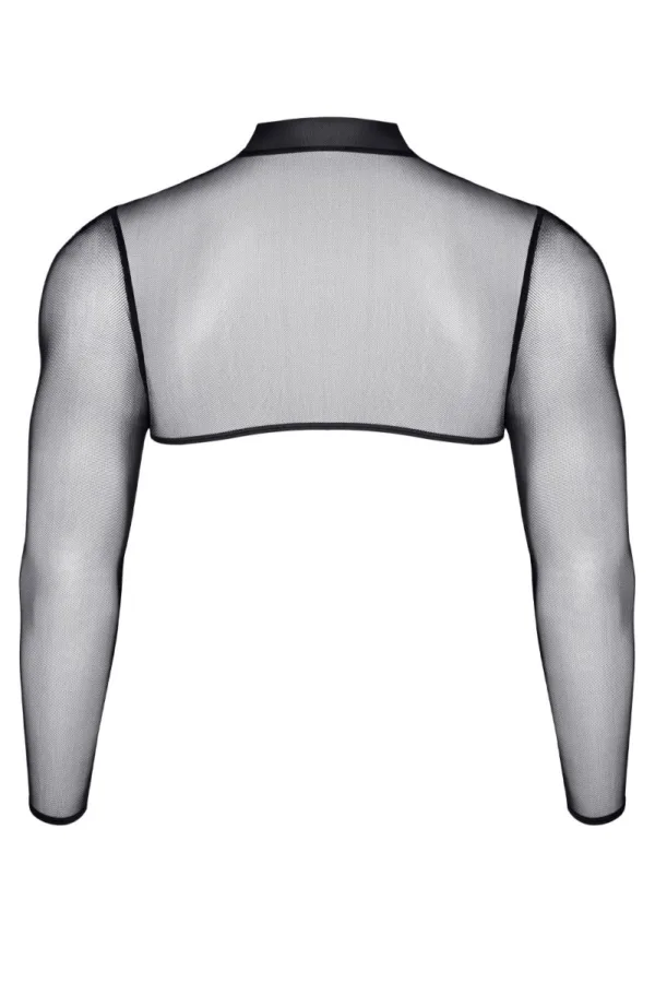 Crop top tulle noir transparent – Regnes - 94edenstreet.com - sexshop en ligne