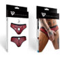 Slip type brésilien ouvert zébré rouge et noir – Regnes - 94edenstreet.com - sexshop en ligne