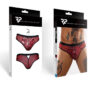 Slip type brésilien zébré rouge et noir – Regnes - 94edenstreet.com - sexshop en ligne