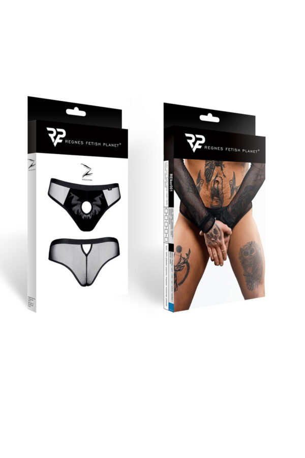 Slip type brésilien noir ouvert – Regnes - 94edenstreet.com - sexshop en ligne