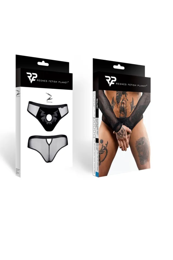 Slip type brésilien noir ouvert – Regnes - 94edenstreet.com - sexshop en ligne