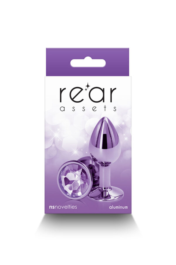 Plug bijou aluminium chromé violet S - 94edenstreet.com - sexshop en ligne