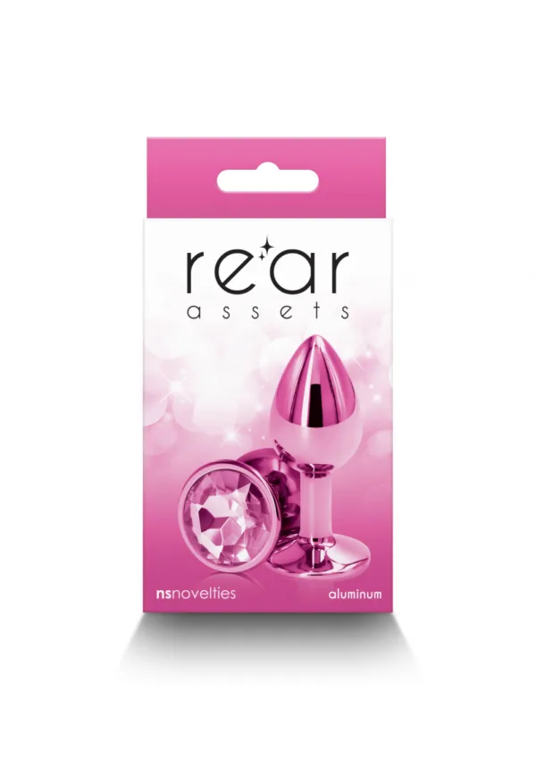 Plug bijou aluminium chromé rose S - 94edenstreet.com - sexshop en ligne