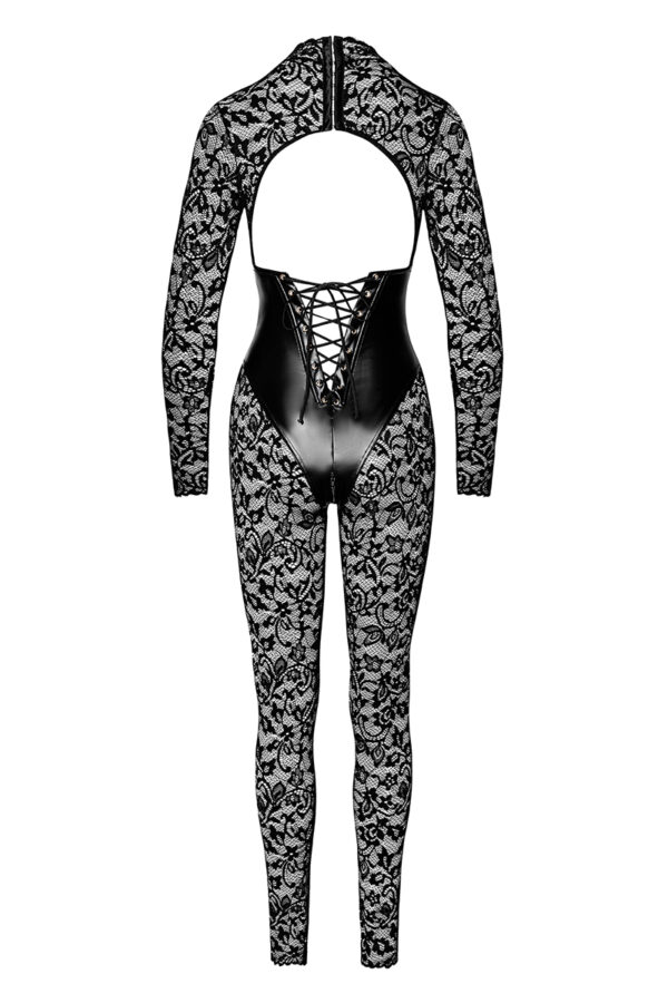 Combinaison corset Enigma F299 dentelle et wetlook - 94edenstreet.com - sexshop en ligne