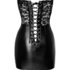 Mini robe corset Solace F300 wetlook et dentelle - 94edenstreet.com - sexshop en ligne