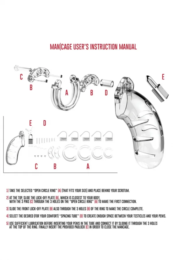 Cage de chasteté 14cm ManCage 05 - 94edenstreet.com - sexshop en ligne