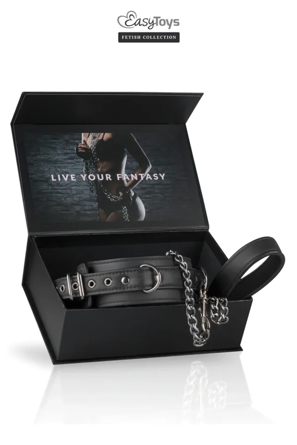 Collier fétichiste et laisse – Easytoys Fetish Collection - 94edenstreet.com - sexshop en ligne