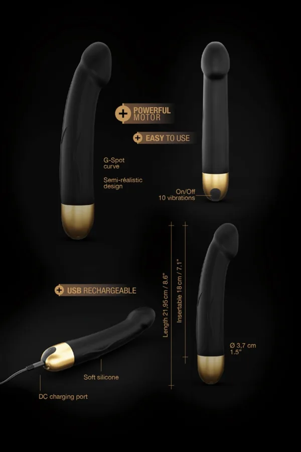 Vibro rechargeable Real Vibration gold M 2.0 – Dorcel - 94edenstreet.com - sexshop en ligne