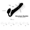 Gode ceinture strap-on noir M - 94edenstreet.com - sexshop en ligne