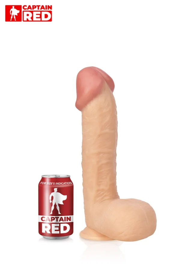 Gode XXL The Super 29 x 6,5 cm – Captain Red - 94edenstreet.com - sexshop en ligne