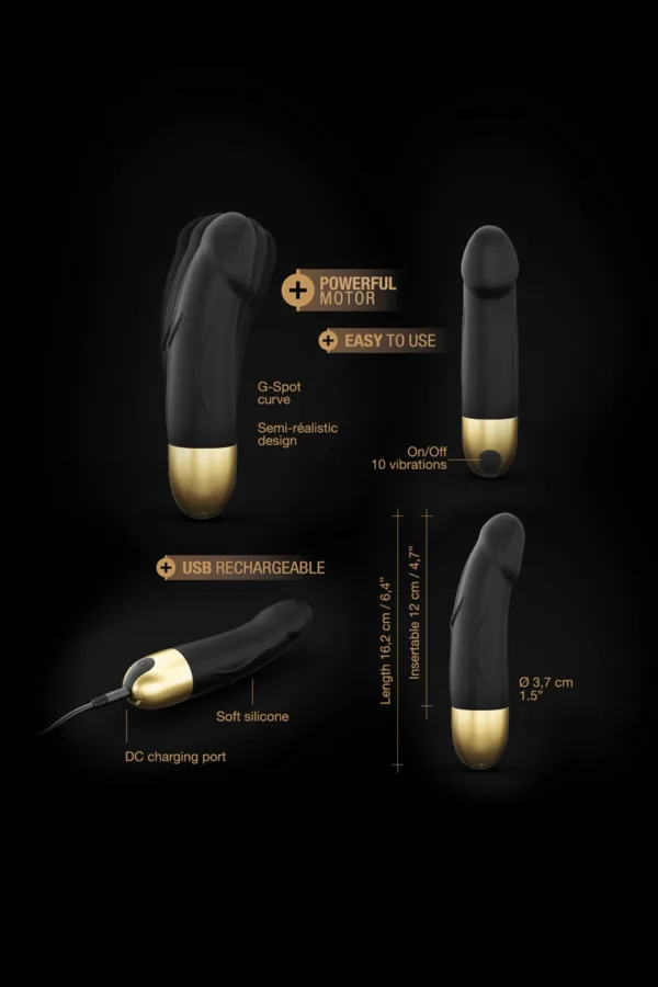 Vibro rechargeable Real Vibration gold S 2.0 – Dorcel - 94edenstreet.com - sexshop en ligne