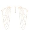 Bijoux épaules et dos en chainettes métalliques dorées – Image 3