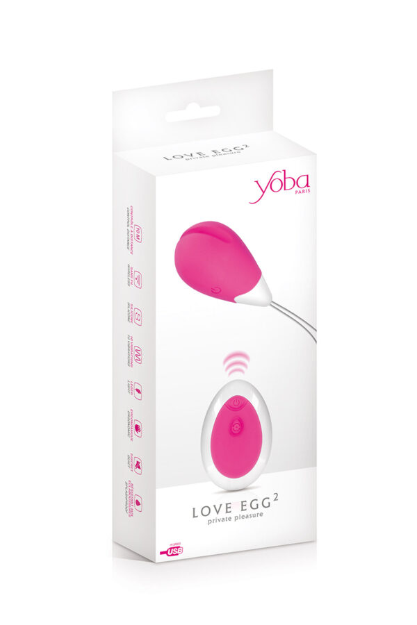 Oeuf vibrant Love Egg 2 rose – Yoba - 94edenstreet.com - sexshop en ligne