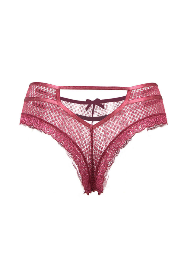 Tanga bordeaux dentelle – Paris Hollywood - 94edenstreet.com - sexshop en ligne