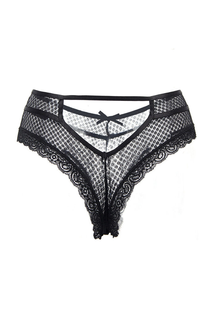 Tanga noir dentelle – Paris Hollywood - 94edenstreet.com - sexshop en ligne
