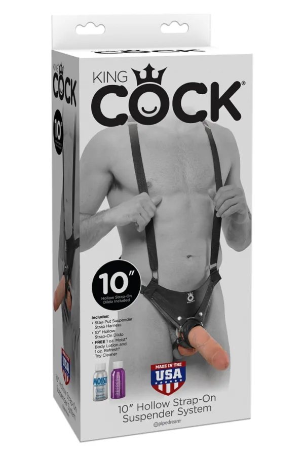 Gode ceinture creux 25 cm – chair - 94edenstreet.com - sexshop en ligne