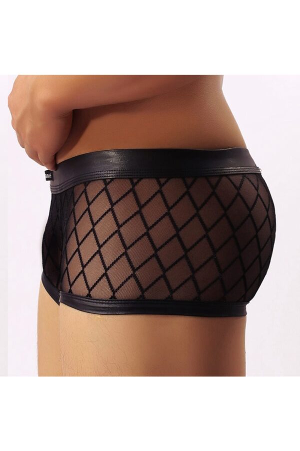 Boxer noir transparent - 94edenstreet.com - sexshop en ligne