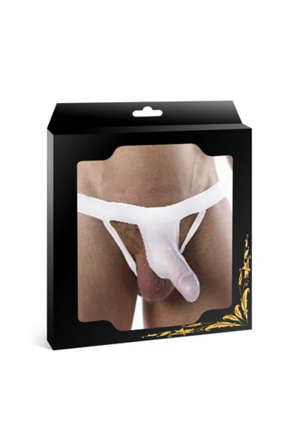 String blanc avec poche pour pénis - 94edenstreet.com - sexshop en ligne