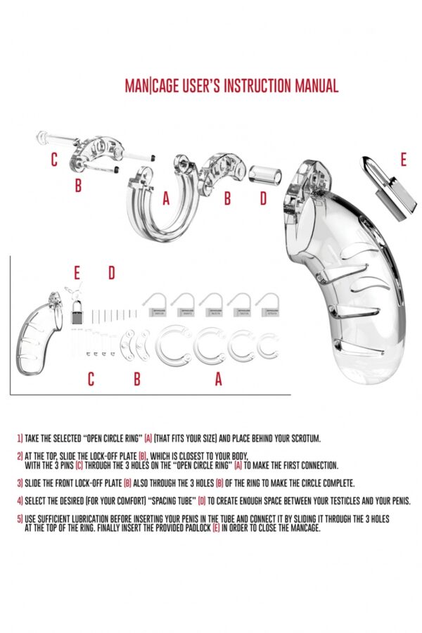 Cage de chasteté 9cm ManCage 01 - 94edenstreet.com - sexshop en ligne