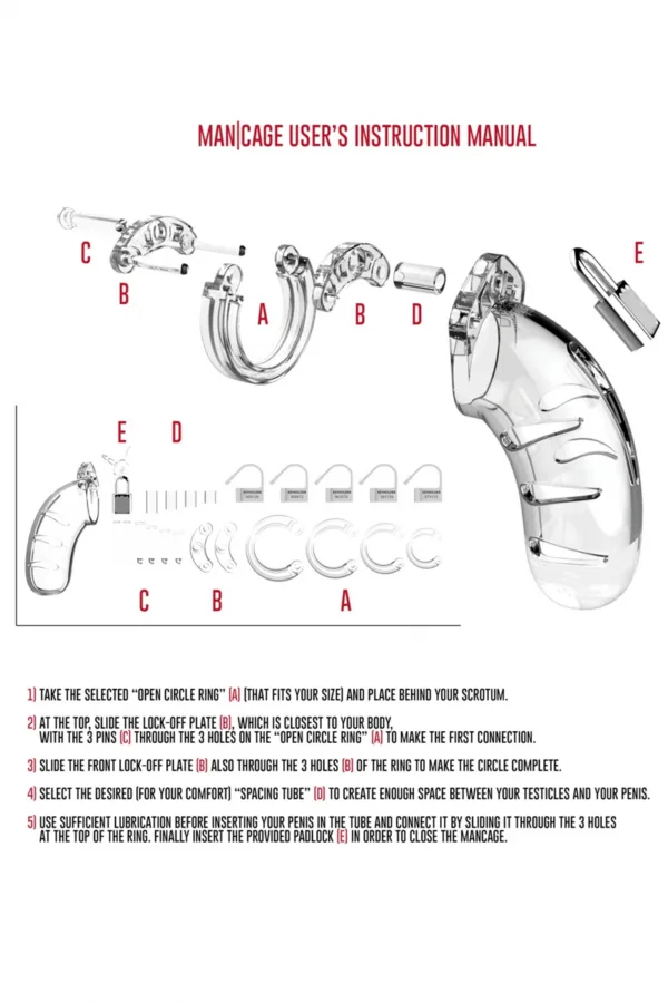 Cage de chasteté 9cm ManCage 01 - 94edenstreet.com - sexshop en ligne