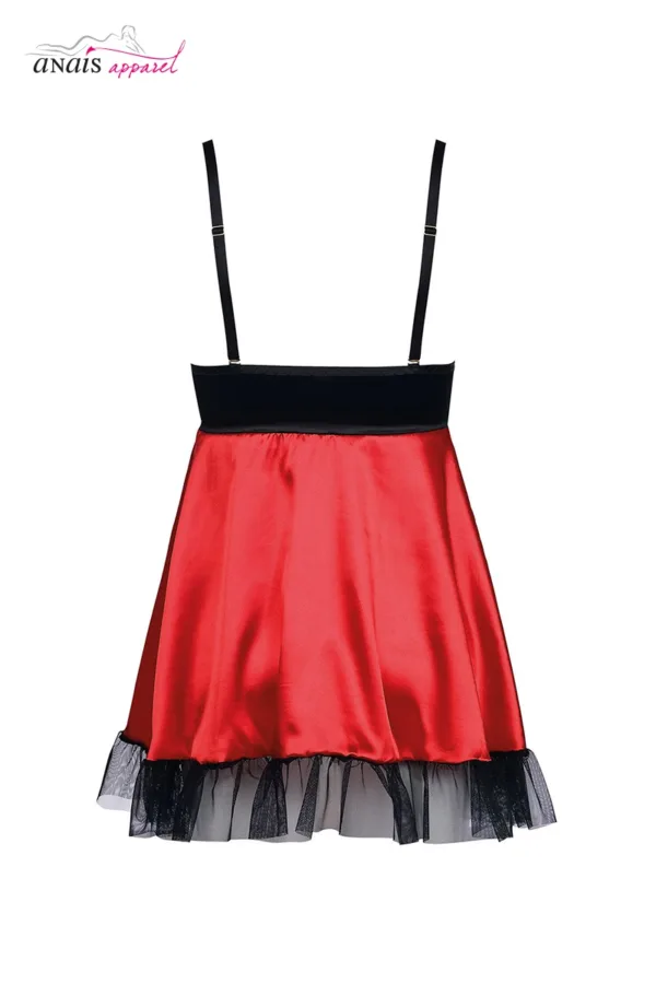 Nuisette dentelle et satin Lisbeth – Anaïs - 94edenstreet.com - sexshop en ligne