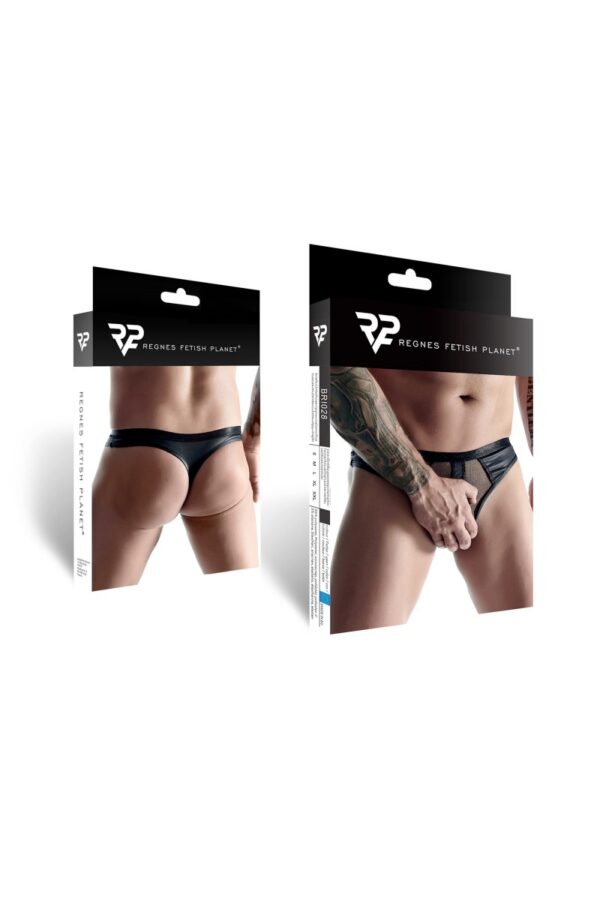 String noir wetlook et mesh - Regnes – Image 3