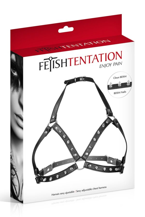Harnais poitrine à pointes - Fetish Tentation – Image 3