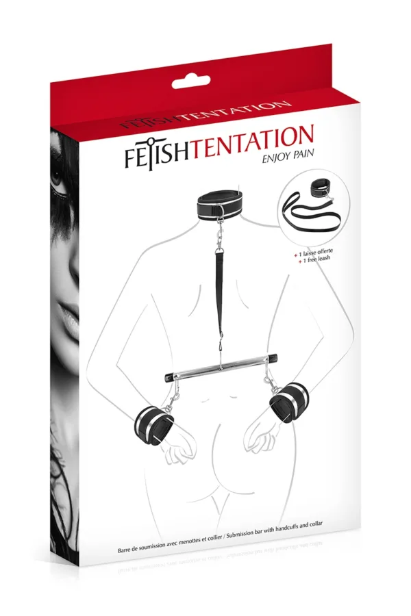 Menottes et collier de soumission – Fetish Tentation - 94edenstreet.com - sexshop en ligne