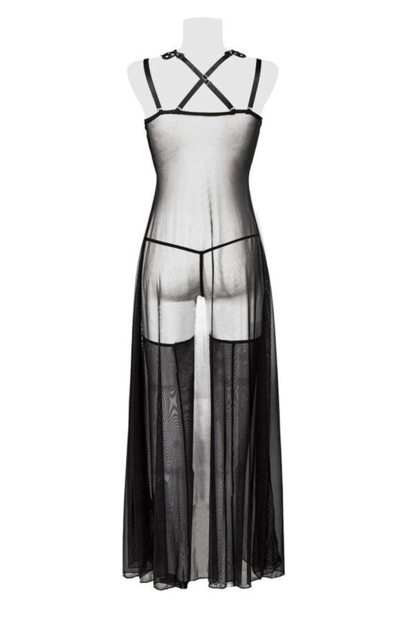 Set déshabillé tulle et dentelle 2 pièces – Grey Velvet - 94edenstreet.com - sexshop en ligne