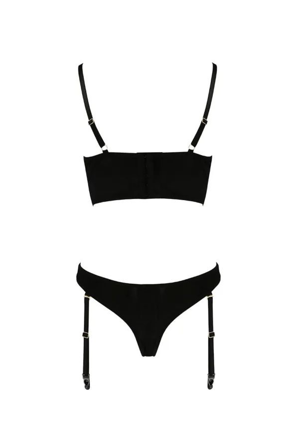 Ensemble culotte à jarretelles et bustier Lara – Casmir - 94edenstreet.com - sexshop en ligne