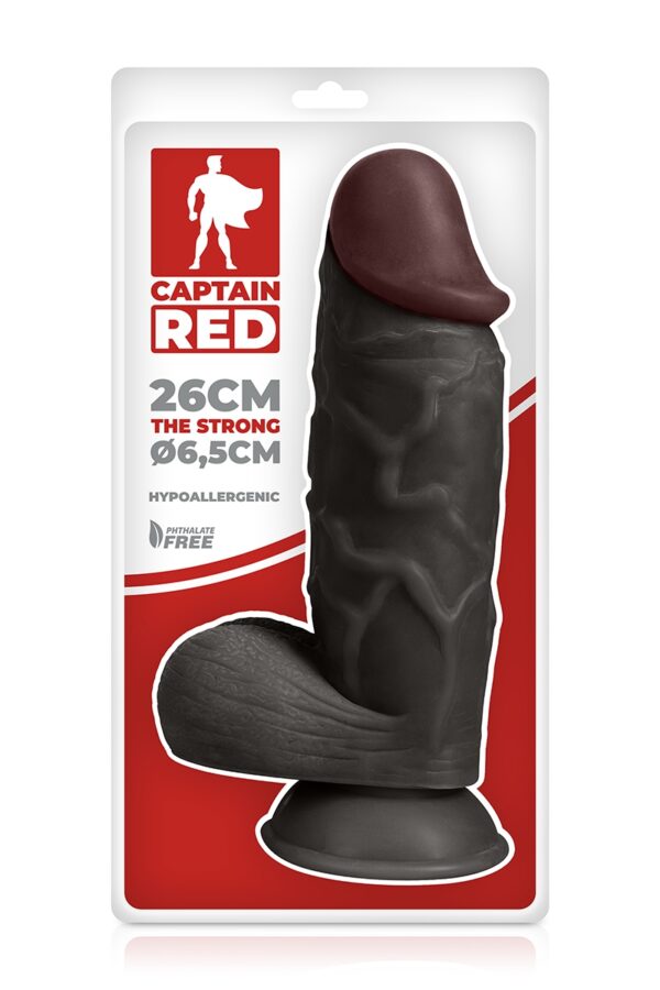 Gode XXL The Strong Black 26 x 6,5 cm - Captain Red – Image 3