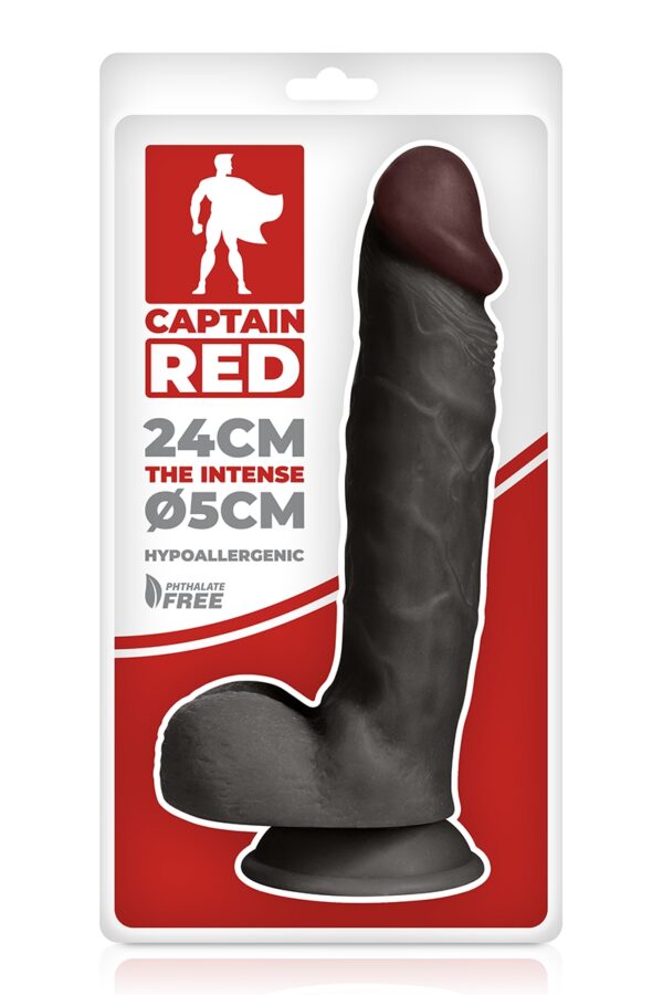 Gode réaliste The Intense Black 24 x 5 cm - Captain Red – Image 3