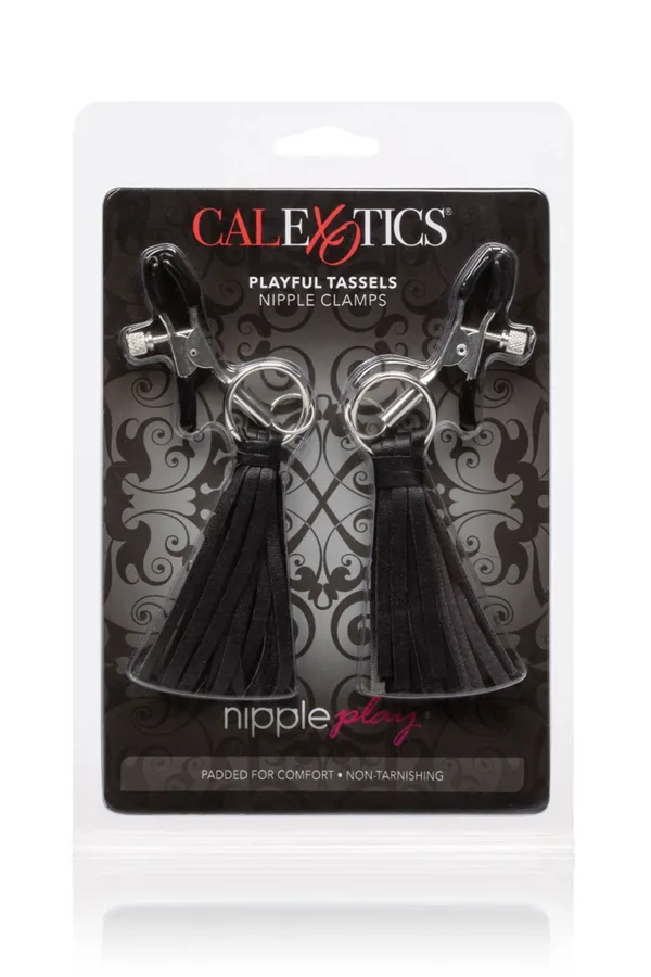 Pinces à tétons avec pompons – Calexotics - 94edenstreet.com - sexshop en ligne