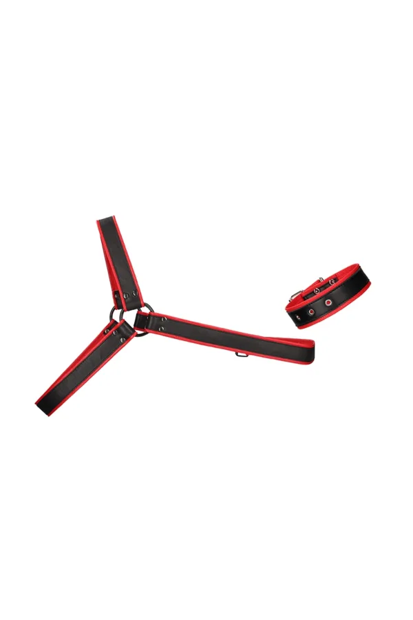 Harnais Gladiator rouge et noir – Ouch! - 94edenstreet.com - sexshop en ligne