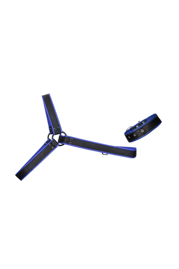 Harnais Gladiator bleu et noir – Ouch! - 94edenstreet.com - sexshop en ligne
