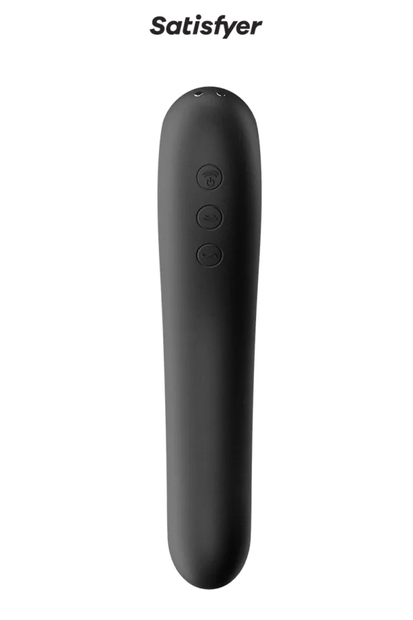 Stimulateur Dual Kiss noir – Satisfyer - 94edenstreet.com - sexshop en ligne