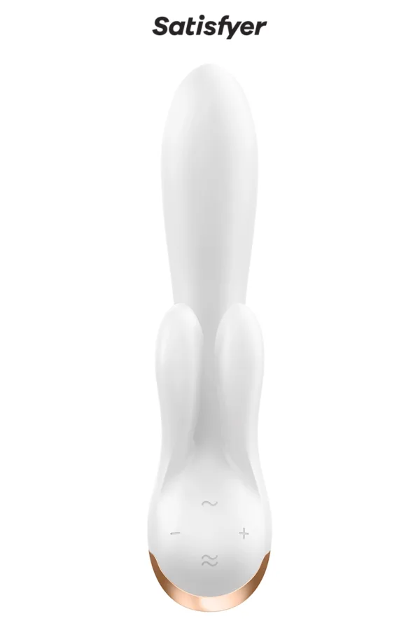 Vibro Rabbit connecté Double Flex blanc – Satisfyer - 94edenstreet.com - sexshop en ligne